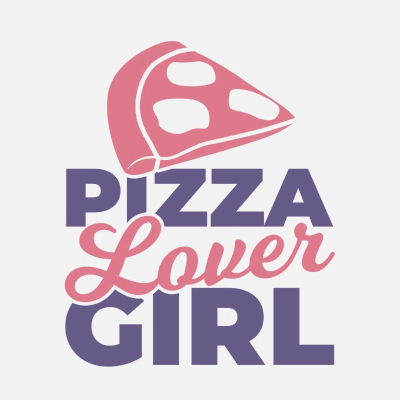 Mädchen das Pizza liebt