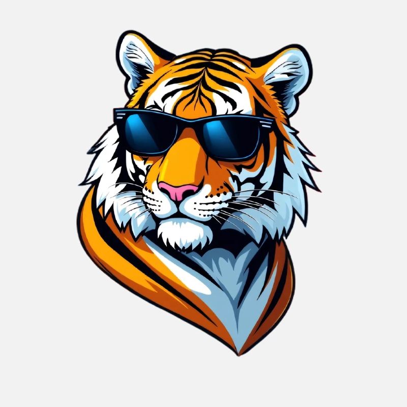 Cool Tiger mit Sonnenbrille