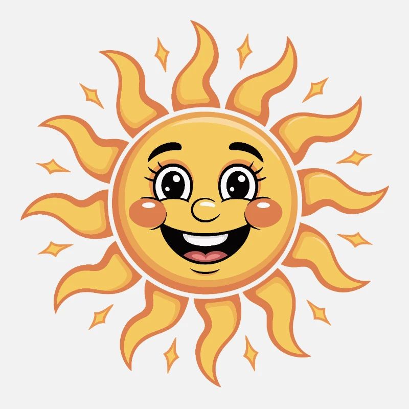 Fröhliche Sonnenhimmel Illustration
