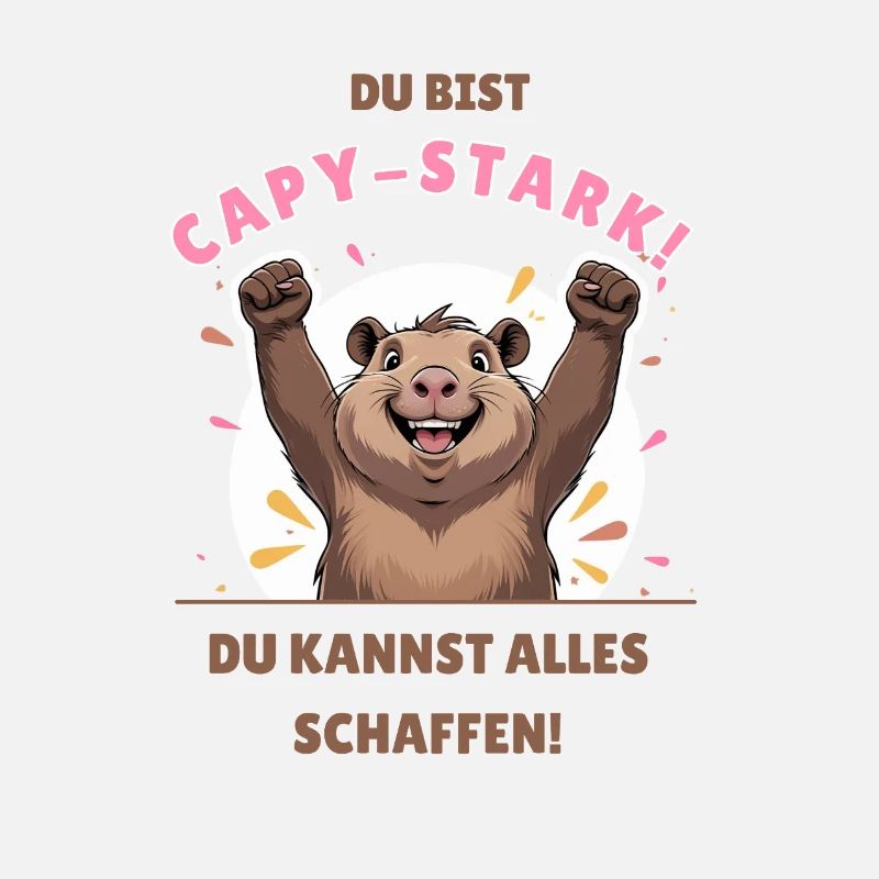 Du bist capybara-stark! Du kannst alles schaffen!