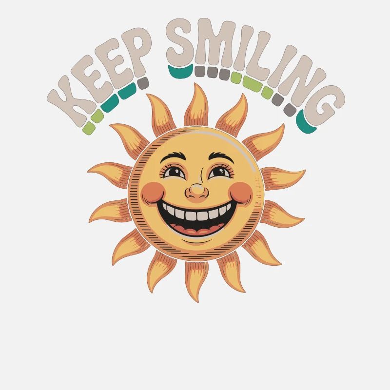 Illustration de visage de soleil heureux