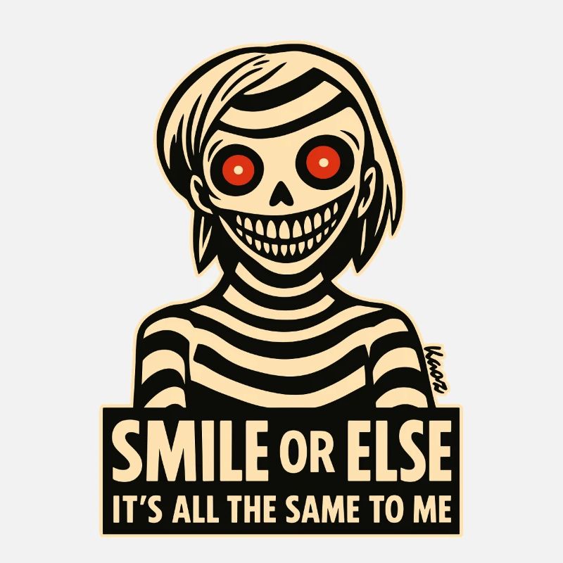 Skeletal smile with message