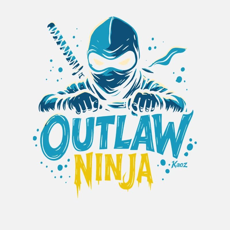 Conception de dessin animé ninja hors-la-loi