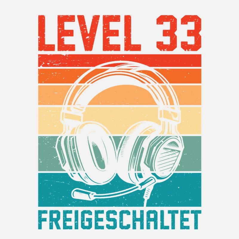 33rd Birthday Men Gamer Level 33 Unlocked