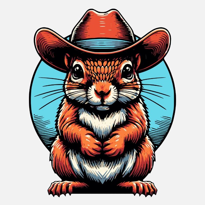 Eichhörnchen mit Cowboyhut