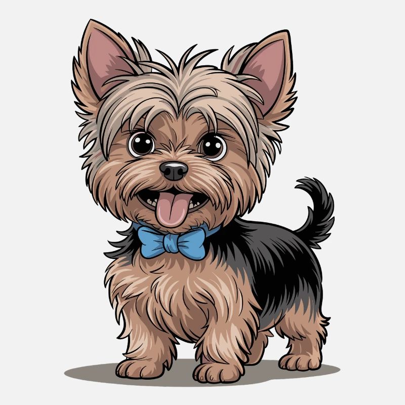 Niedlicher Yorkshire Terrier Mit Schleife