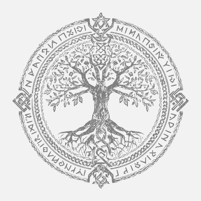 Baum des Lebens Symbol Runen Wikinger