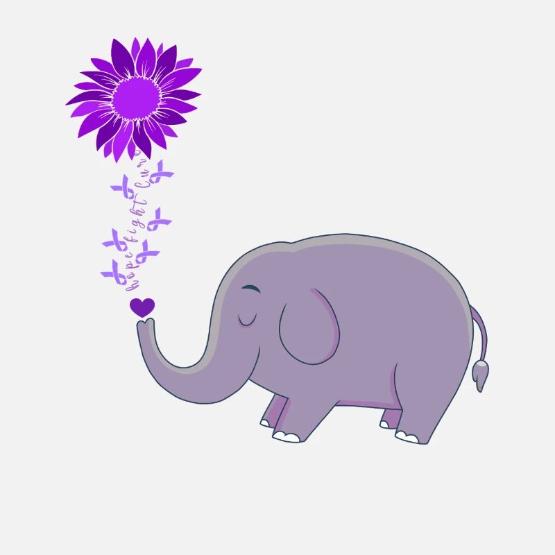 Mignon éléphant fleur magie