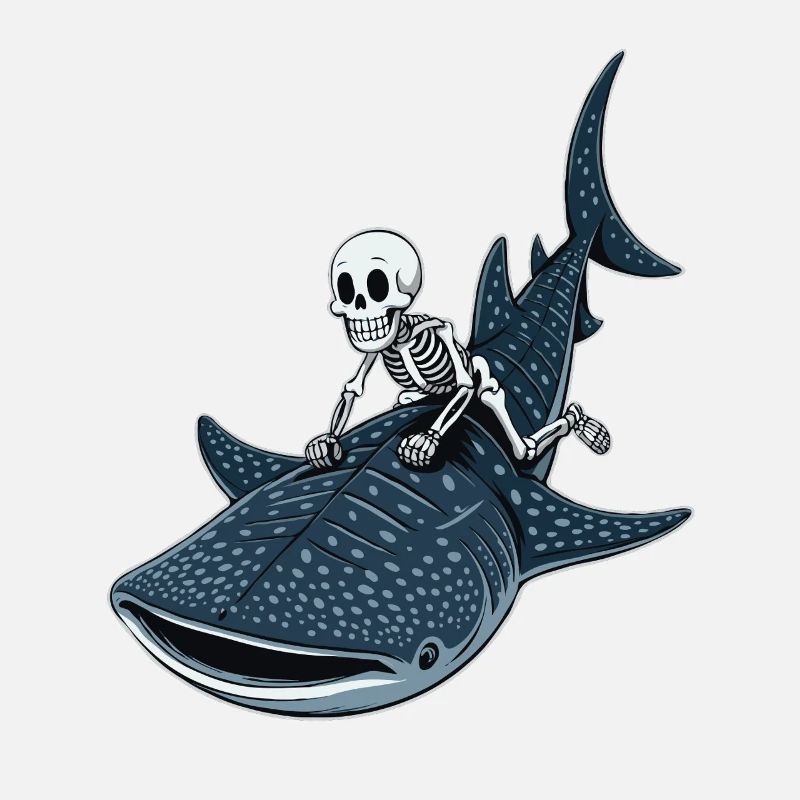 Skeleton on whale shark Rhincodon