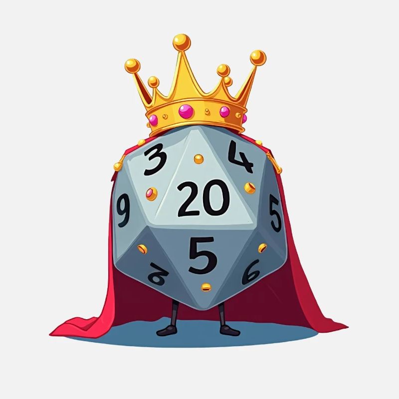 Thick W20 avec couronne et cape – King Dice