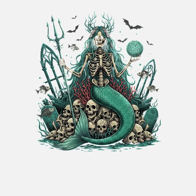 Mage de la mer occulte avec crâne