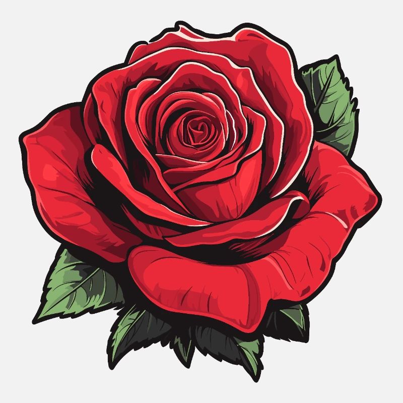 Rose in rot