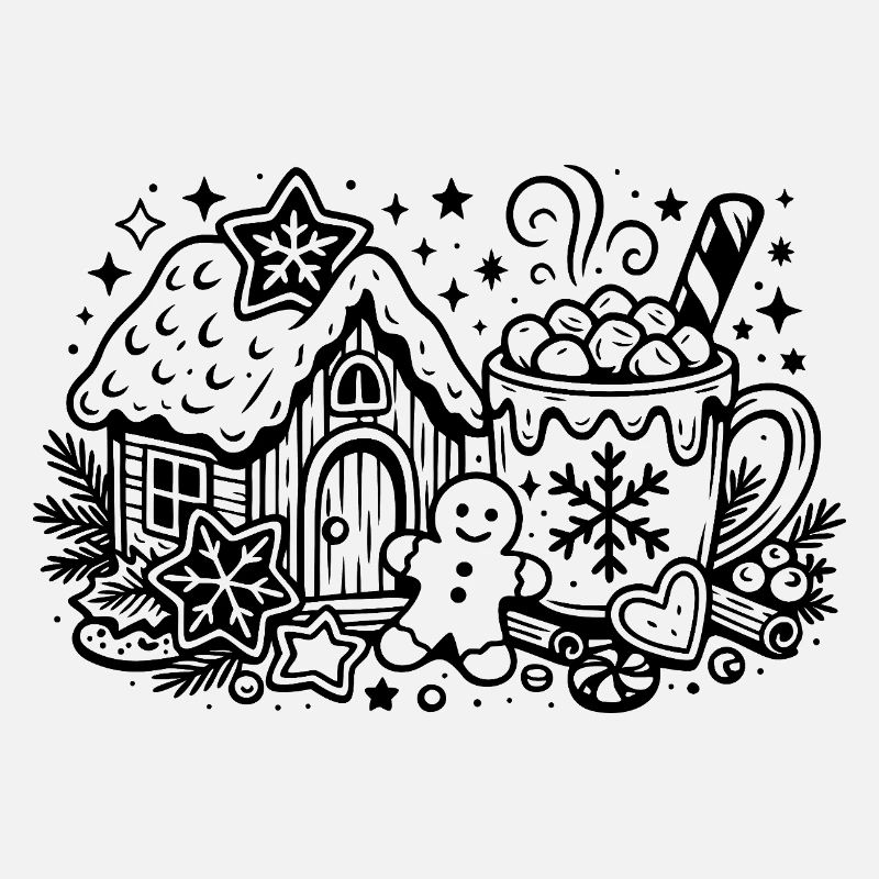 Gingerbread House Candy Scene
