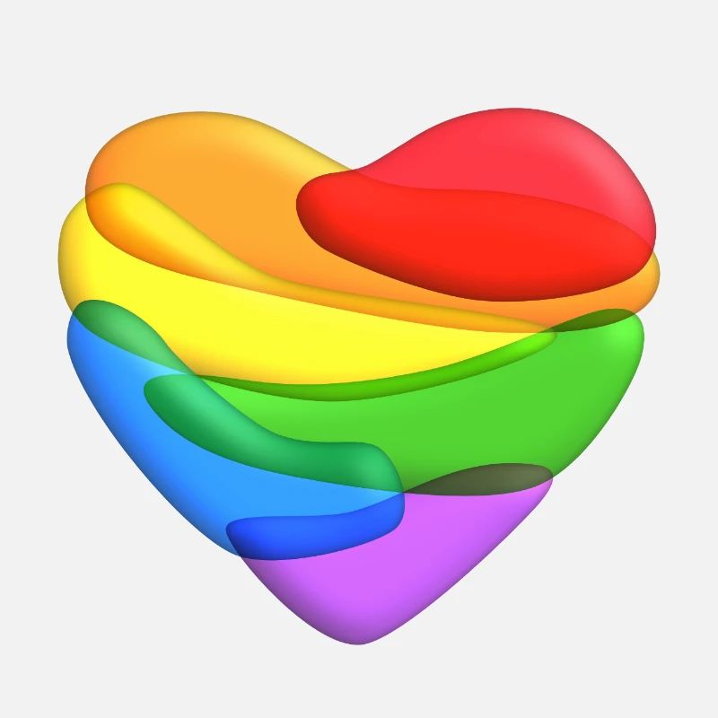 Regenbogen Herz