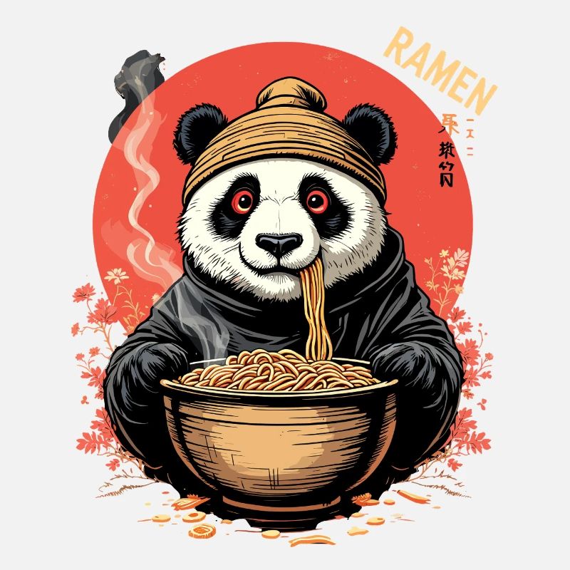 Panda Ramen Bol Illustration