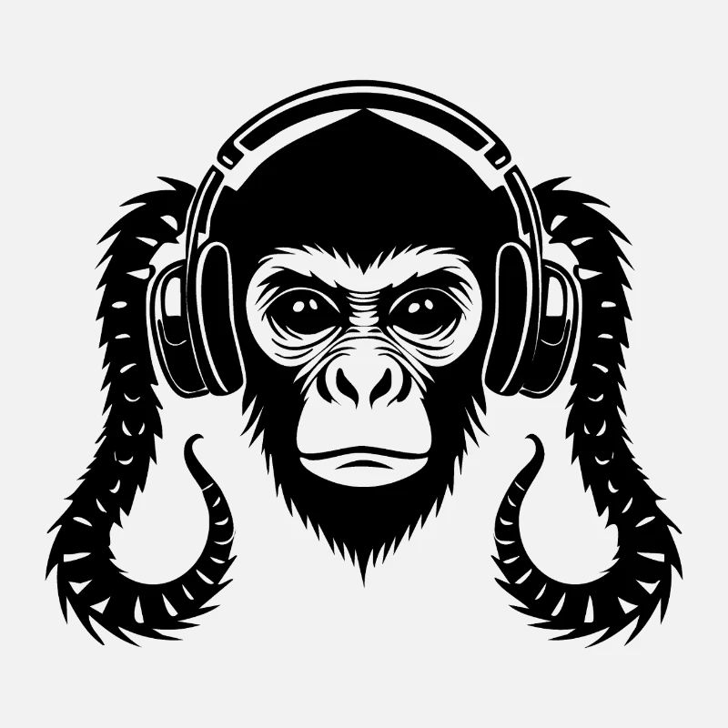Silent Monkey Head Headphone Zen Edition Shirt