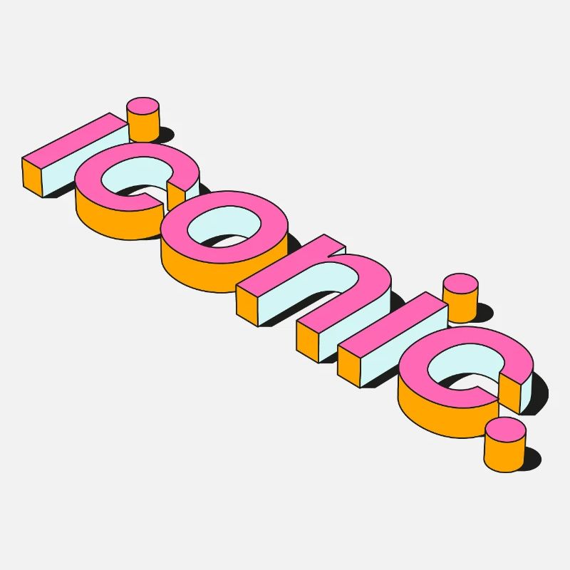 Iconic Retro 3D Typography Design