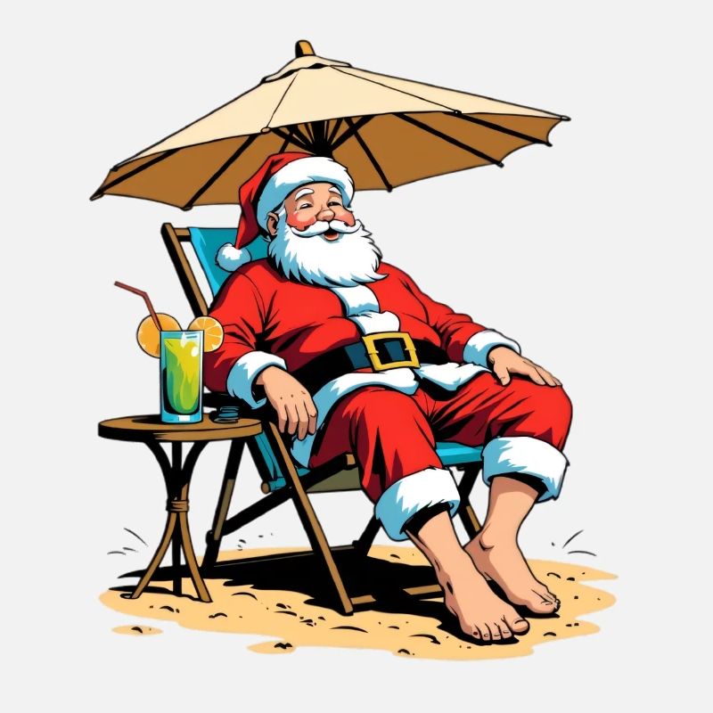 Vacances à la plage du Père Noël