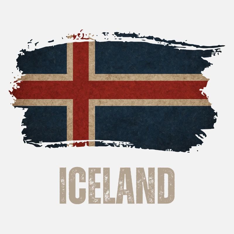 Drapeau de l’Islande, vintage Islande