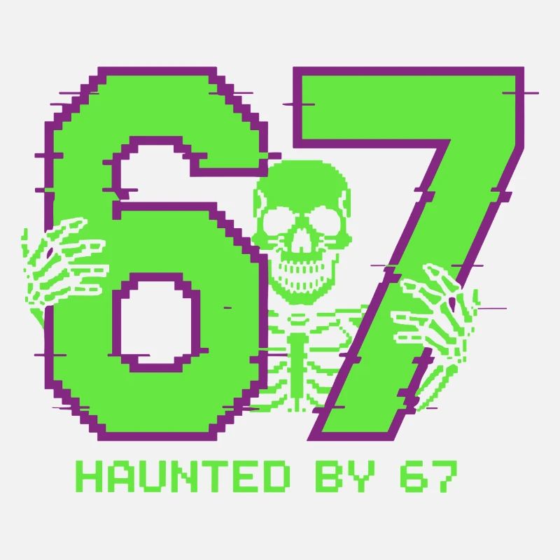 Six Seven Meme Haunted by 67 Retro Pixel