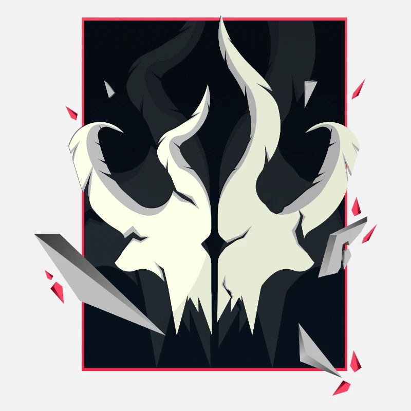 Horned Skull – Red Accent Edition