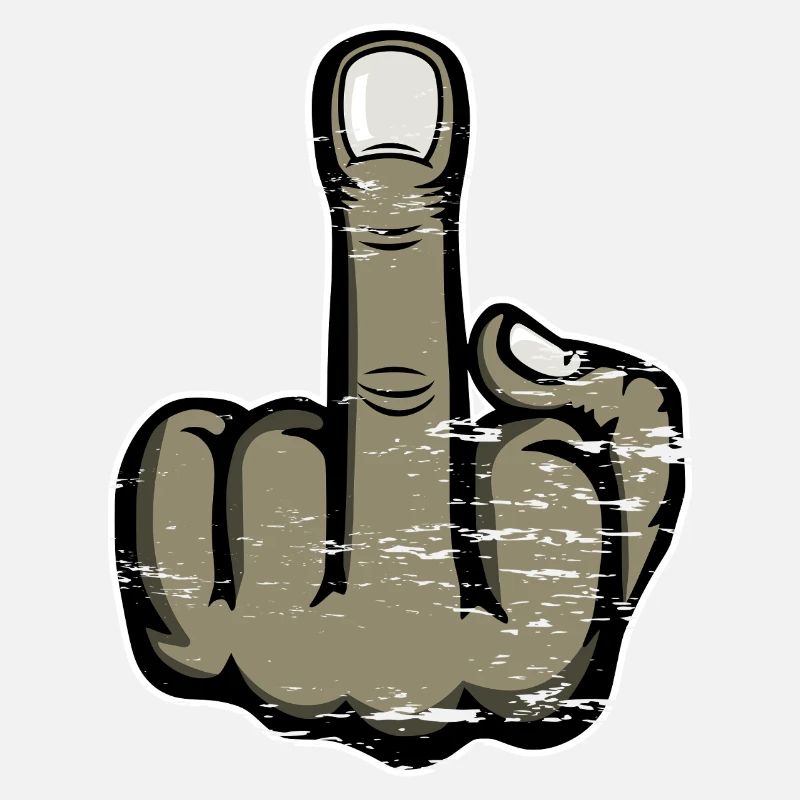 Mittelfinger Stinkefinger Design used