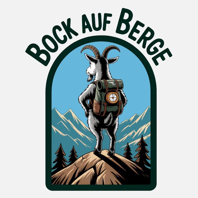 Mountain goat with backpack