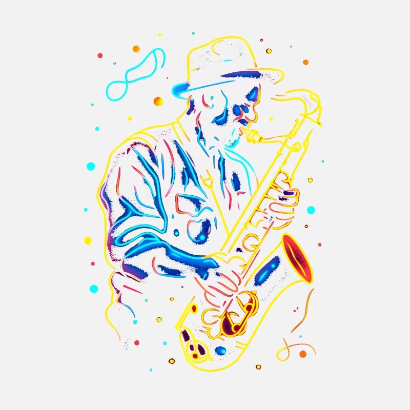 Saxophonist Großvater