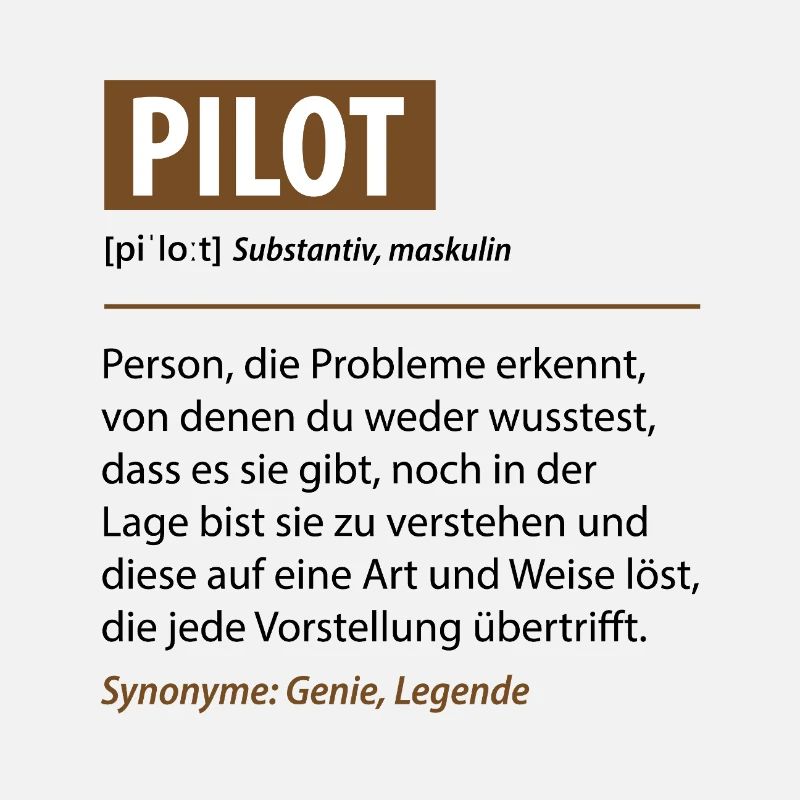 Lustige Pilot Beruf Definition Geschenke