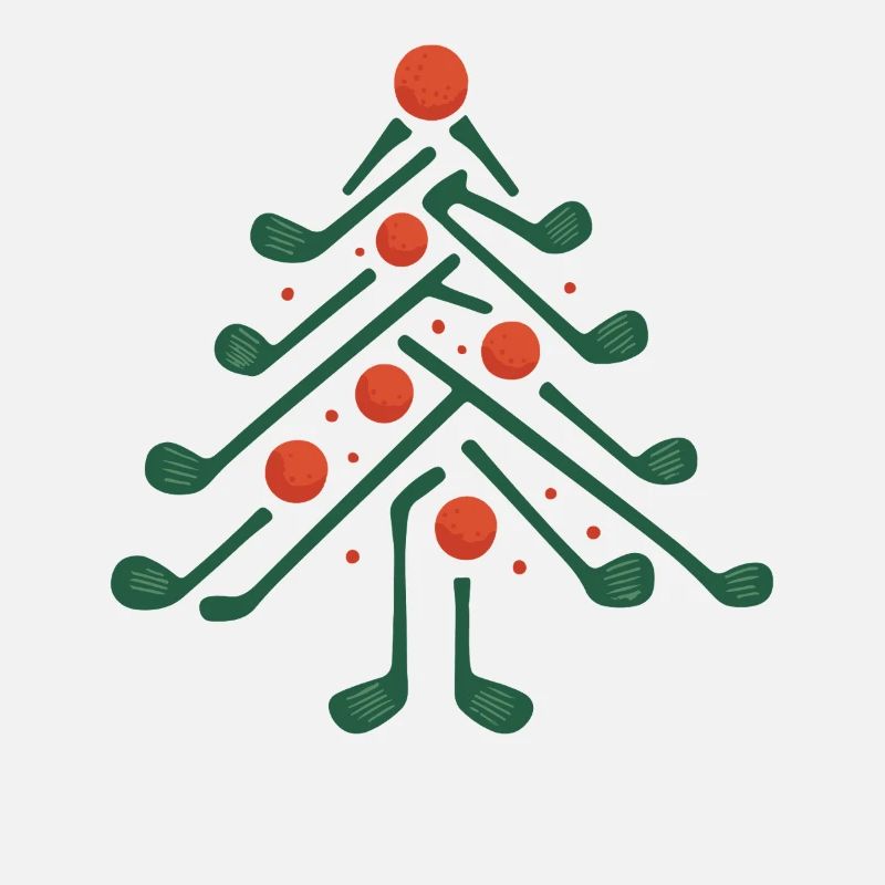 Arbre de golf de Noël Golf Vacances Plaisir