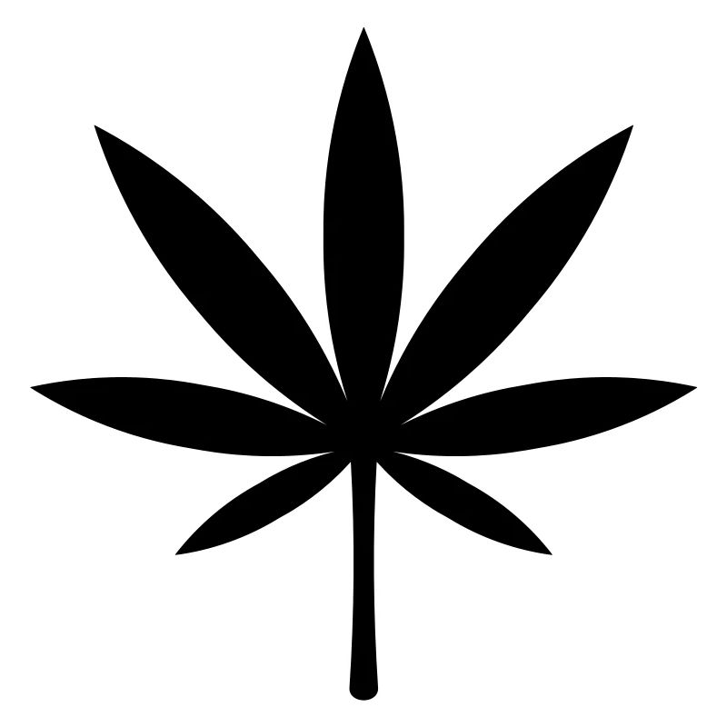 Cannabis / Marijuana / Feuille de chanvre (noir)