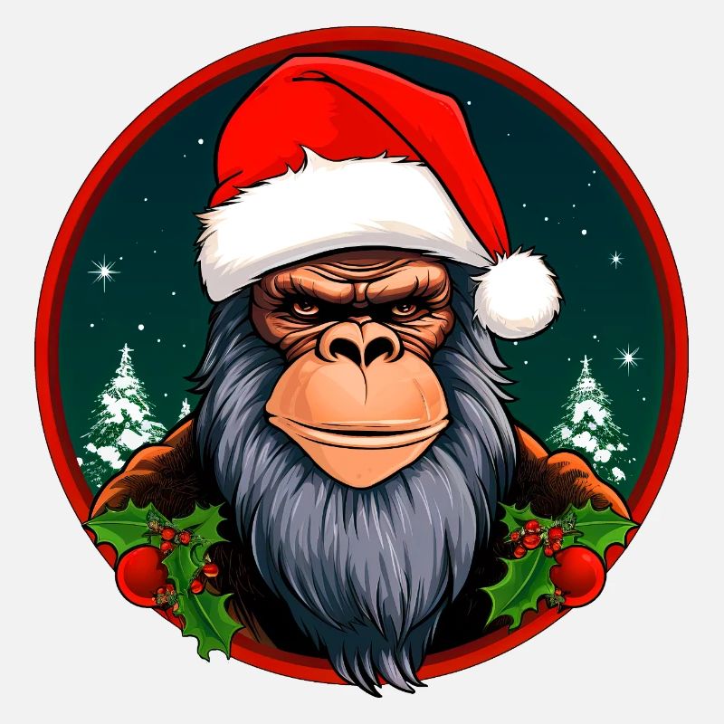 Affen Weihnachten / Weihnachtsmann Affe