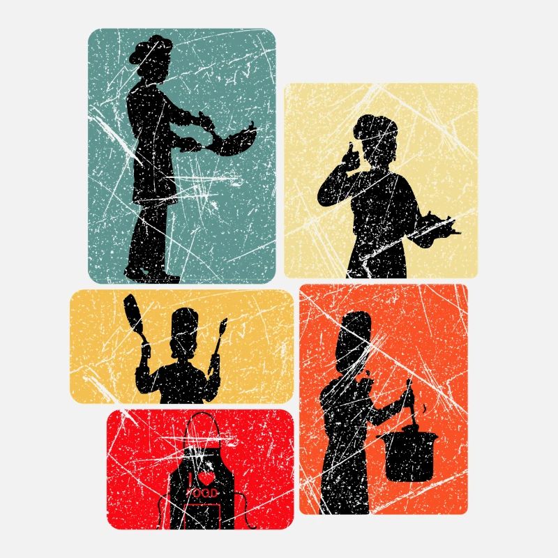 Kitchen Heroes Silhouettes Pattern