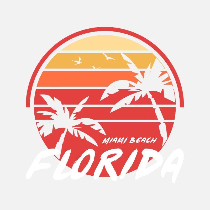 Miami Sunset Palms Florida