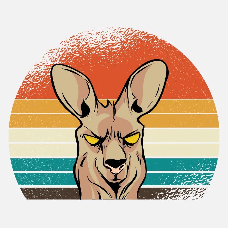 Kangaroo Retro Sunset