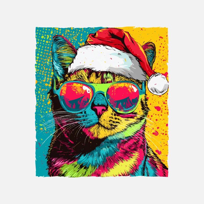 Portrait de Noël du chat