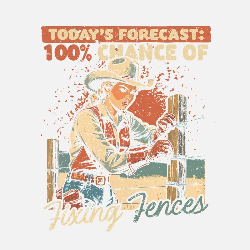 Ehefrau eines Bauern Mutter Fixing Fences