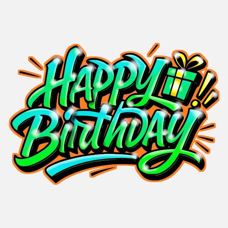 Graffiti HAPPY BIRTHDAY Name gift ideal