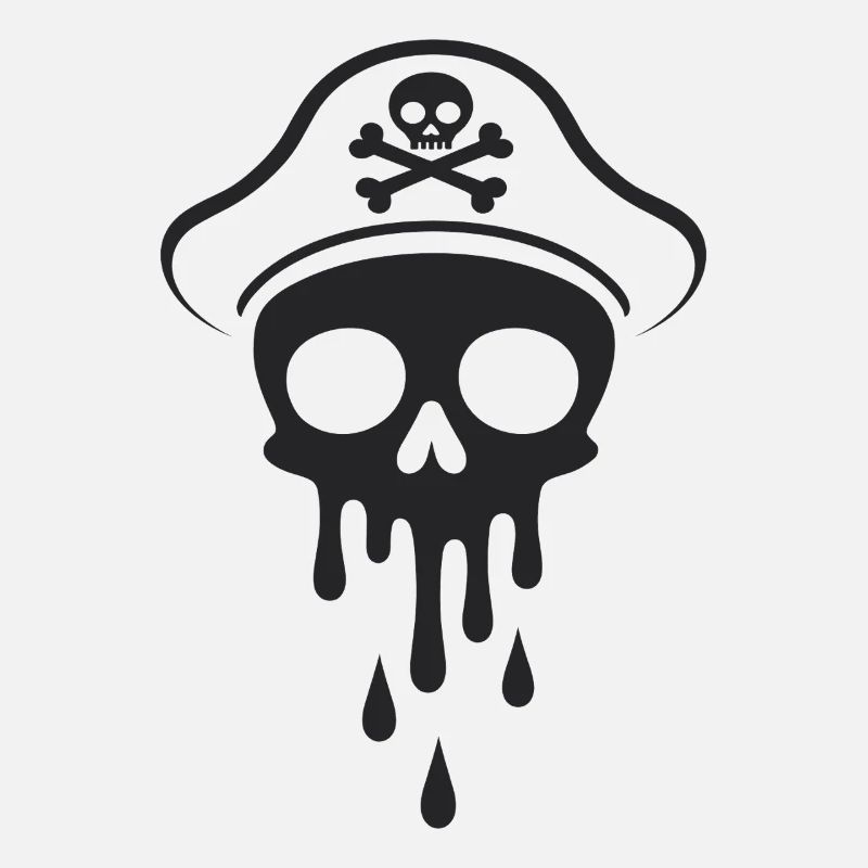 Melting Captain Skull Skull Captain Hat
