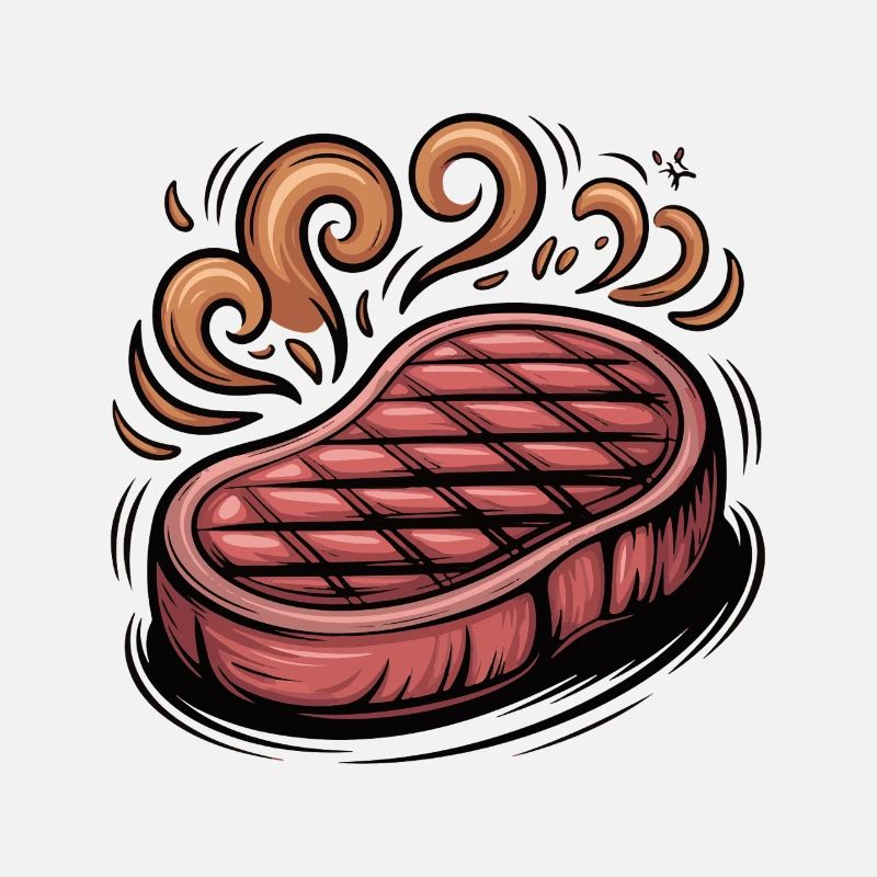 Illustration de steak grillé