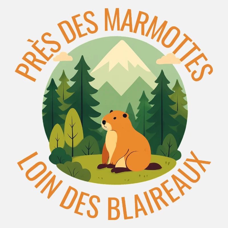Alpine Marmot in the Forest