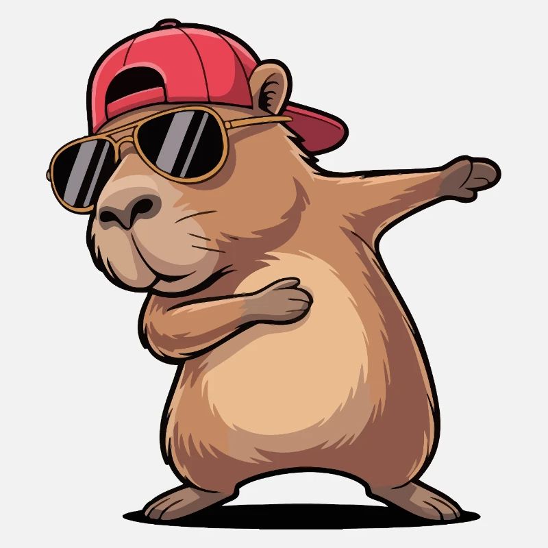 Cooles Capybara-Dabbing