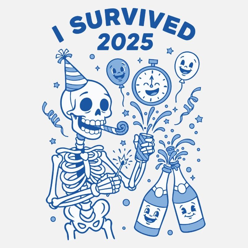 I Survived 2025 Skeleton Celebration Fun