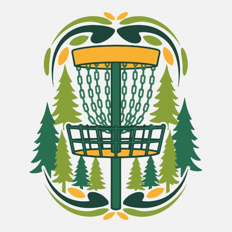 Forest Disc Golf Basket Flying Disc Szene