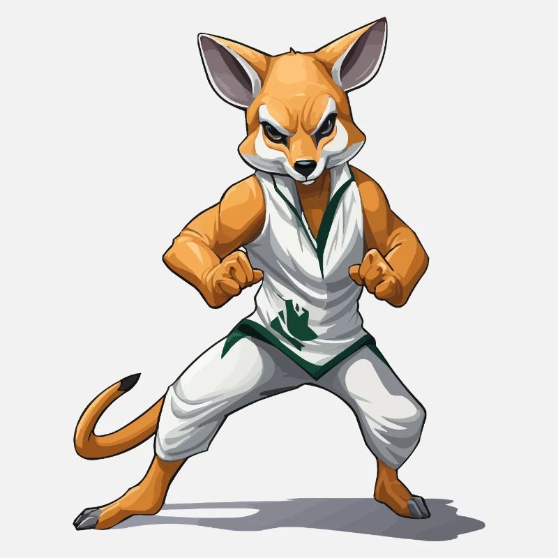 Fuchs-Kämpfer im Kung-Fu