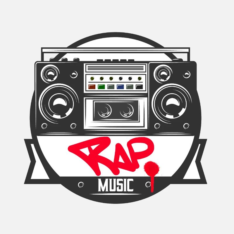 Jukebox Rap Logo Ghetto Blaster Graffiti