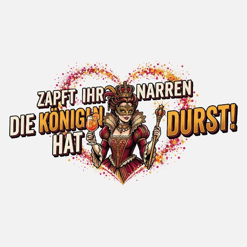 Fasching Kostüm Frauen Konfetti Königin Hat Durst