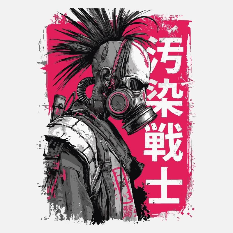 Punk Krieger mit Schriftzeichen