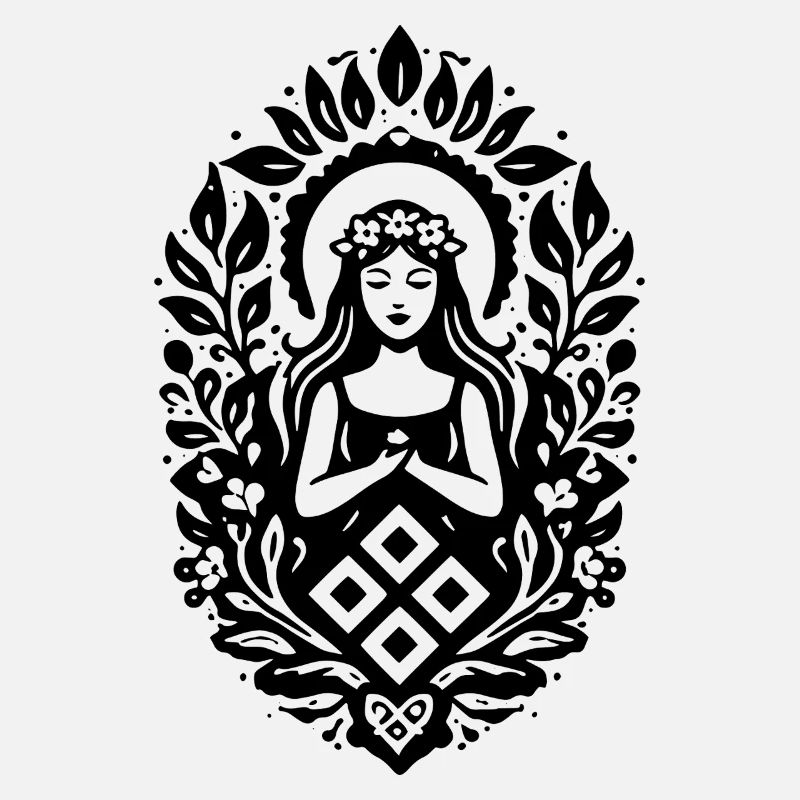 Mokosh Minimal Slavic Goddess Symbol
