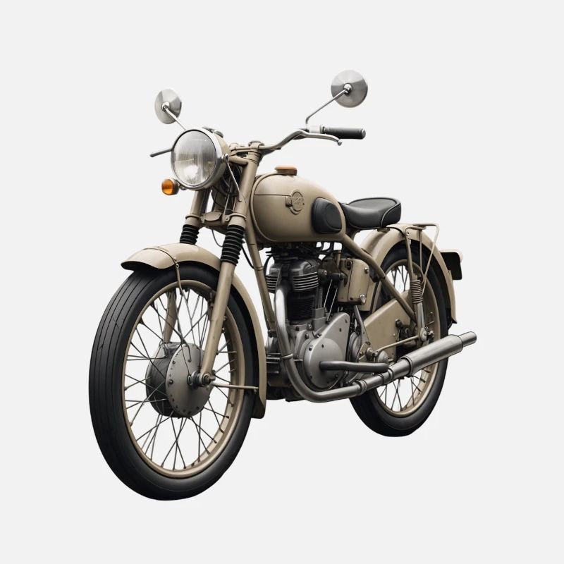 Vintage Beige Motorcycle Retro